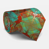Rote und grüne Chromatische Fusion-Krawatte Krawatte (Gerollt)