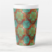 Rote und grüne Chromatische Fusion Latte Tasse (Vorderseite)