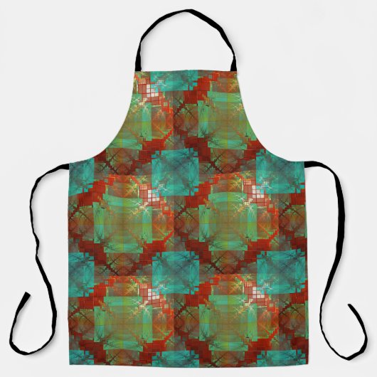 Rote und grüne Chromatische Fusion-Schürze Schürze (Vorderseite)
