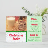 Rote und grüne Cookies Weihnachtsfeiertage Party E Einladung (Stehend Vorderseite)