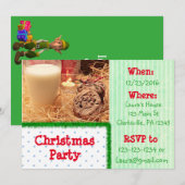 Rote und grüne Cookies Weihnachtsfeiertage Party E Einladung (Vorne/Hinten)