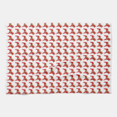 Rote und grüne dala Horse Kitchen Handtücher (Horizontal)