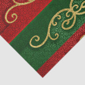 Rote und grüne Damaskus Elegante mit goldenen Akze Seidenpapier (Ausschnitt)