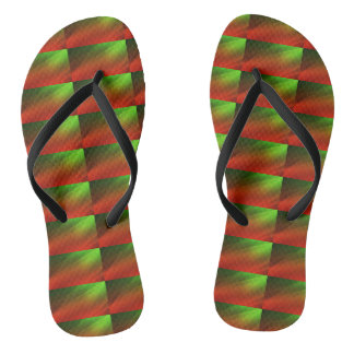 Rote und Grüne Damen Flip Flops Badesandalen