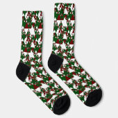 Rote und grüne Dreiecke 2 Socken (Rechts)