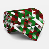 Rote und grüne Dreiecke Krawatte (Gerollt)
