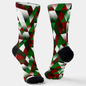 Rote und grüne Dreiecke Socken (Gewinkelt)