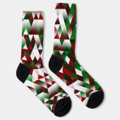 Rote und grüne Dreiecke Socken (Rechts)