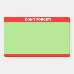 Rote und grüne editierbare Kalligrafie-Notiz Post-it Klebezettel