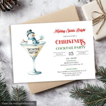Rote und grüne editierbare Weihnachtscocktails-Par
