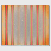 ROTE UND GRÜNE FADED STRIPES AUF GRAU GESCHENKPAPIER (Flach)