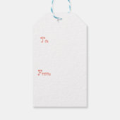 Rote und grüne Farbige Crayons Weihnachtsgeschenke Geschenkanhänger (Rückseite)