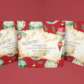 Rote und grüne Ferien Einladung