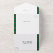 Rote und grüne Ferien Kariert All In One Einladung (Außenbereich)