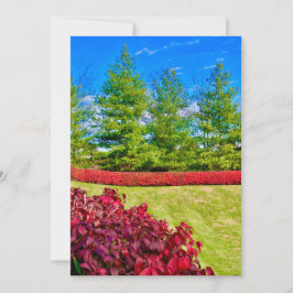 Rote und grüne Ferienkarte  Feiertagskarte