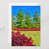 Rote und grüne Ferienkarte  Feiertagskarte (Vorne/Hinten)