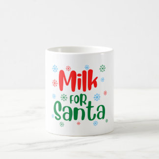 Rote und grüne festliche Milch für die Santa Tasse