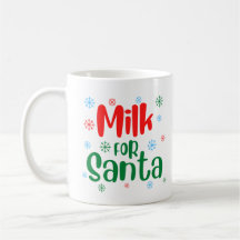 Rote und grüne festliche Milch für die Santa Tasse