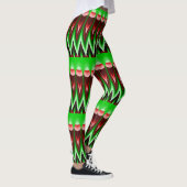 Rote und grüne Flammen Leggings (Rechts)