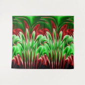 Rote und grüne Flammen Wandteppich (Vorderseite (Horizontal))
