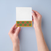 Rote und grüne Fliesenkunst auf Goldenem Muster Flyer (Gruppe)