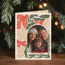 Rote und grüne Folk Art 2 Foto geklappt