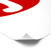 Rote und grüne Freude, Beeren Weihnachtsfeiertag F Poster (Ecke)