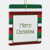 Rote und grüne frohe Weihnachtsschmuck (Rechts)