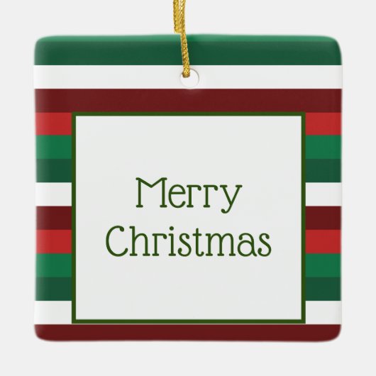 Rote und grüne frohe Weihnachtsschmuck (Vorderseite)