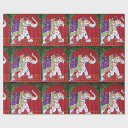 Rote und grüne Geschenkverpackung des indischen Geschenkpapier (Saum)