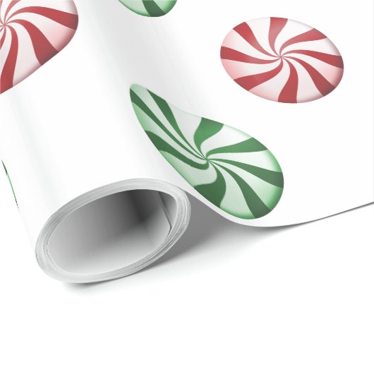 Rote und grüne gestreifte geschenkpapier (Rolleneckpunkt)