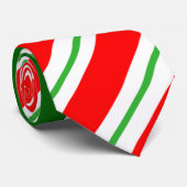 Rote und grüne gestreifte Krawatte (Gerollt)