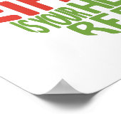 Rote und grüne Gesundheit Zitat Design. Poster (Ecke)