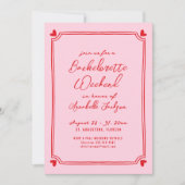 Rote und grüne Girls - The Restaurant Bachelorette Einladung (Vorderseite)