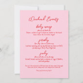 Rote und grüne Girls - The Restaurant Bachelorette Einladung (Rückseite)