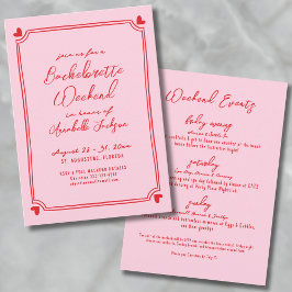 Rote und grüne Girls - The Restaurant Bachelorette Einladung