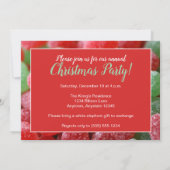 Rote und grüne Gummischwanz Weihnachtsnachtslieder Einladung (Rückseite)