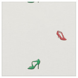 rote und grüne Heelse Stoff