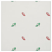 rote und grüne Heelse Stoff (Muster)