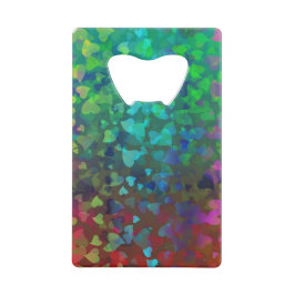 Rote und grüne herabfallende Herzen Geldbeutel Flaschenöffner