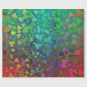 Rote und grüne herabfallende Herzen Geschenkpapier (Flach)