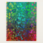 Rote und grüne herabfallende Herzen Planer (Vorderseite)