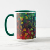 Rote und grüne herabfallende Herzen Tasse (Links)