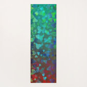 Rote und grüne herabfallende Herzen Yogamatte (Rückseite)