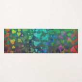 Rote und grüne herabfallende Herzen Yogamatte (Vorderseite (Horizontal))