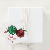 Rote und grüne Jingle Bells Geschenkanhänger (Beispiel)
