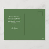 Rote und grüne Karierte Postkarte (Rückseite)