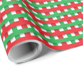 Rote und grüne Karierte Weihnachten Geschenkpapier (Rolleneckpunkt)