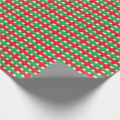 Rote und grüne Karierte Weihnachten Geschenkpapier (Ecke)