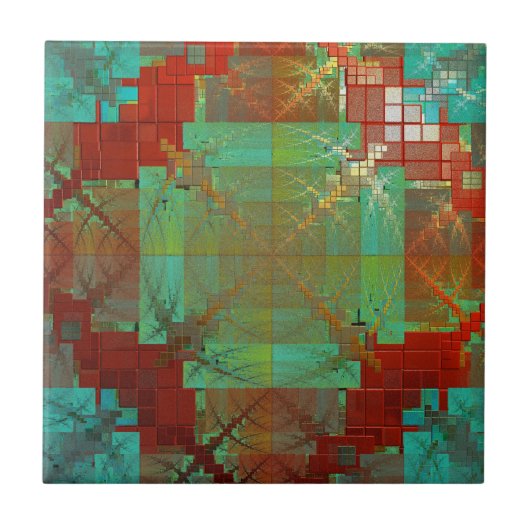 Rote und grüne Keramik für die Chromatik Fliese (Vorderseite)